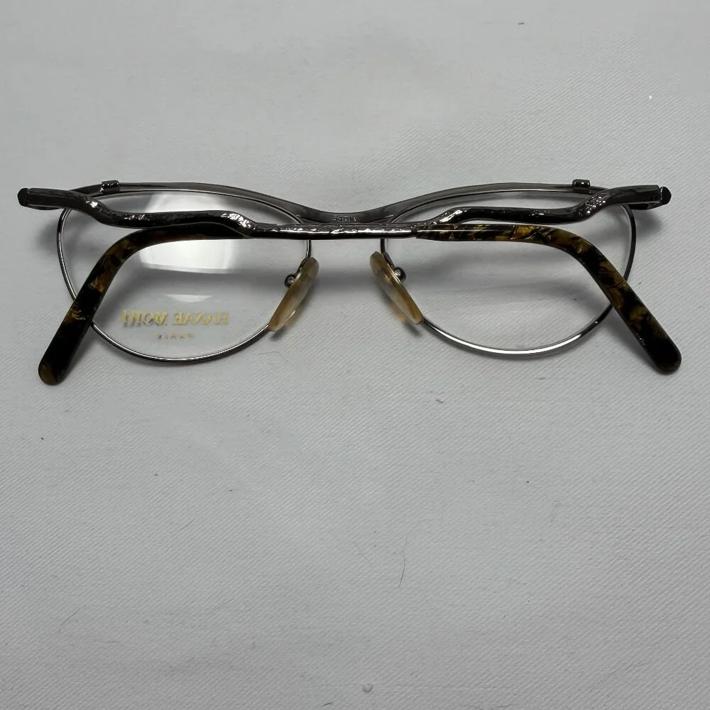 Hanae Mori Paris Gunmetal Eyeglasses - Frames Only